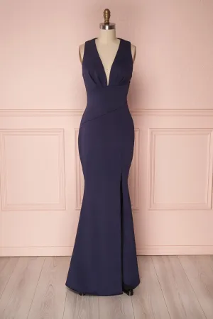 Camila Sea | Navy Blue Mermaid Gown