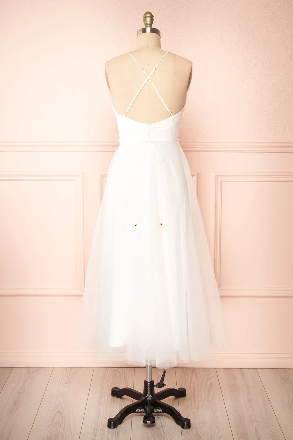 Chaya White | Midi Tulle Dress w/ Corset