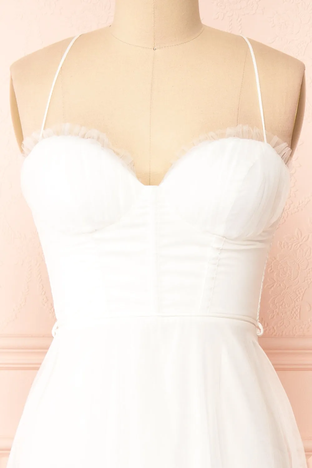 Chaya White | Midi Tulle Dress w/ Corset