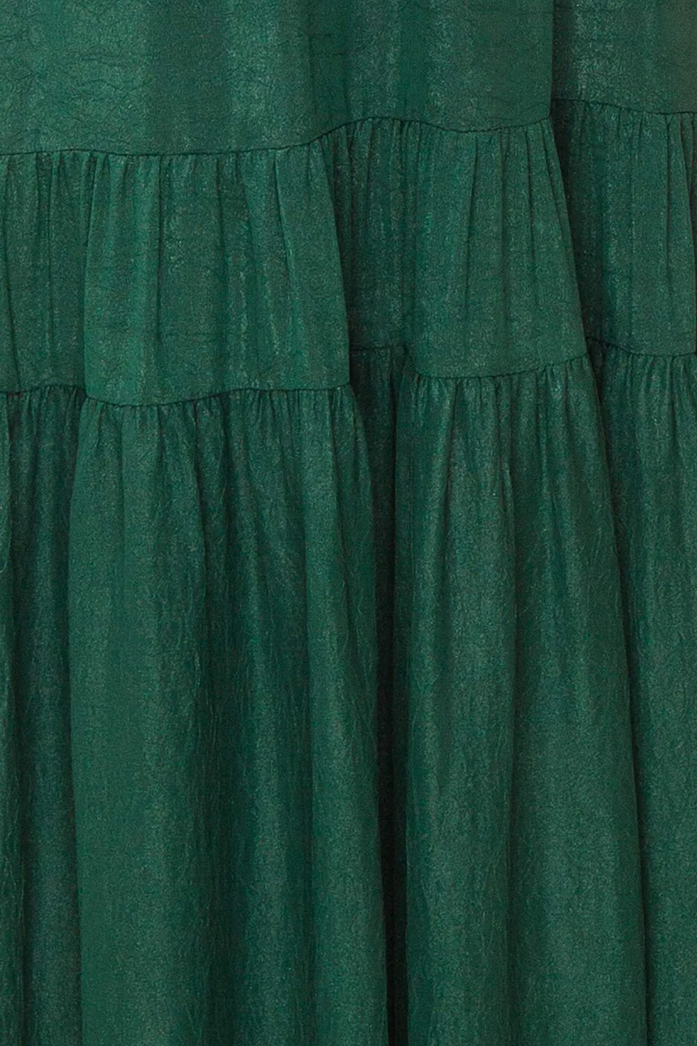 Cyriana | Green Midi Dress w/ Waist Cord