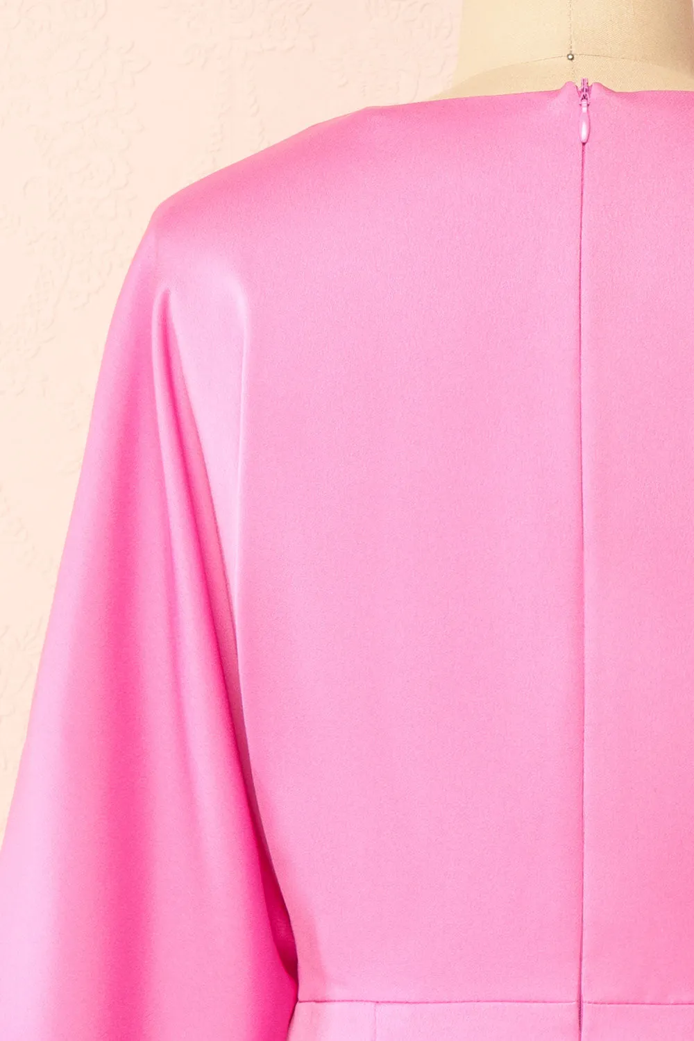 Rosalyn | Short Pink Dress w/ Puffy Sleeves