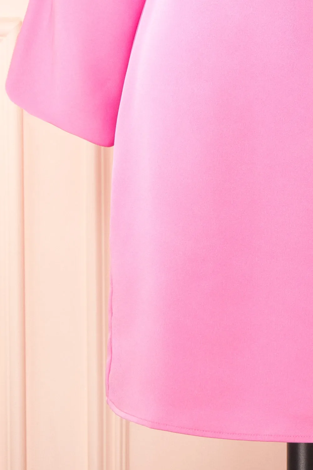 Rosalyn | Short Pink Dress w/ Puffy Sleeves