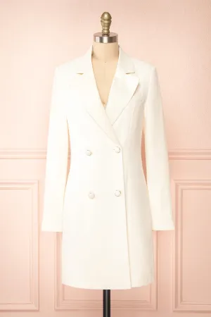 Shirley | Ivory Short Blazer Dress