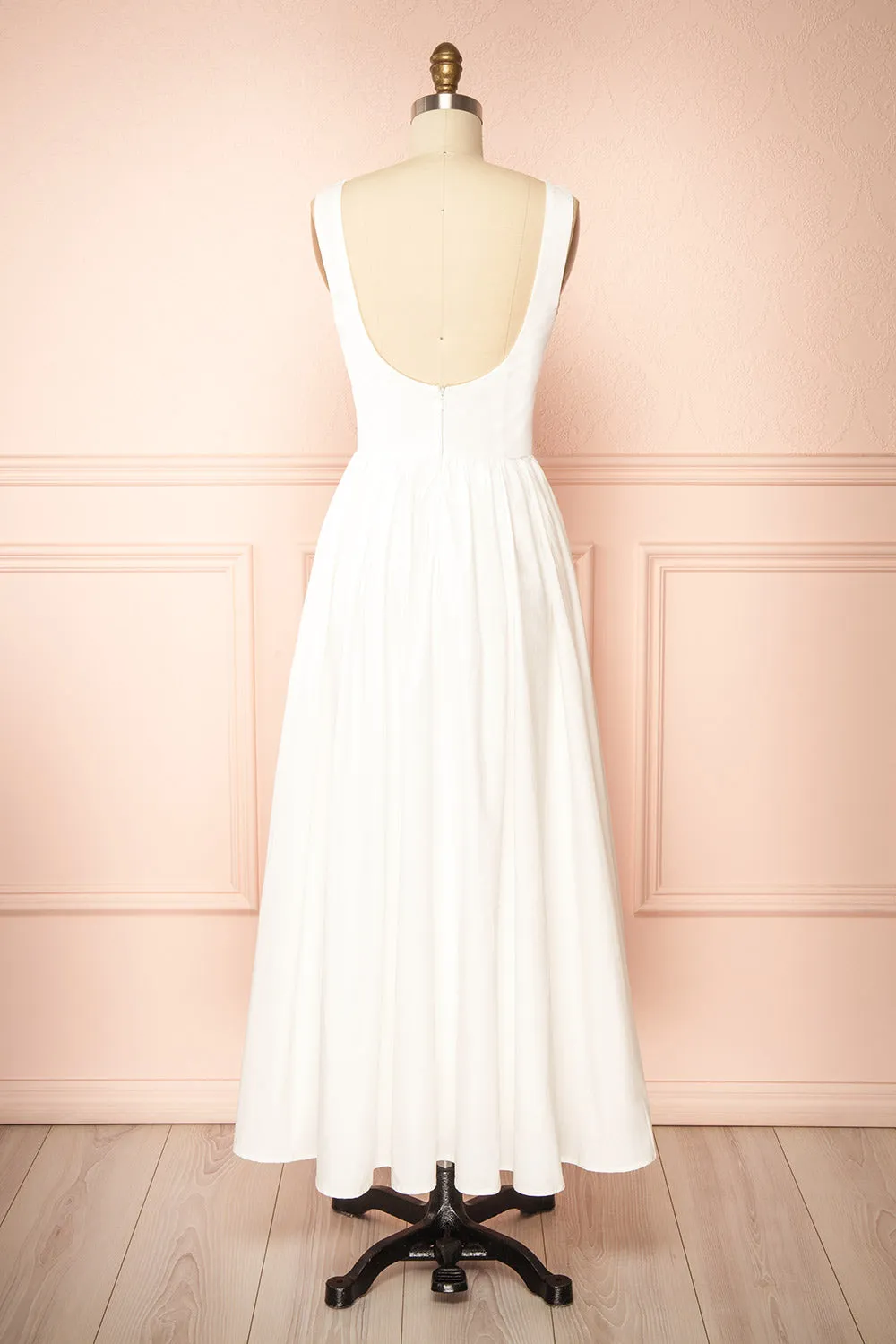 Yuma White | Maxi Dress w/ Scooped Back