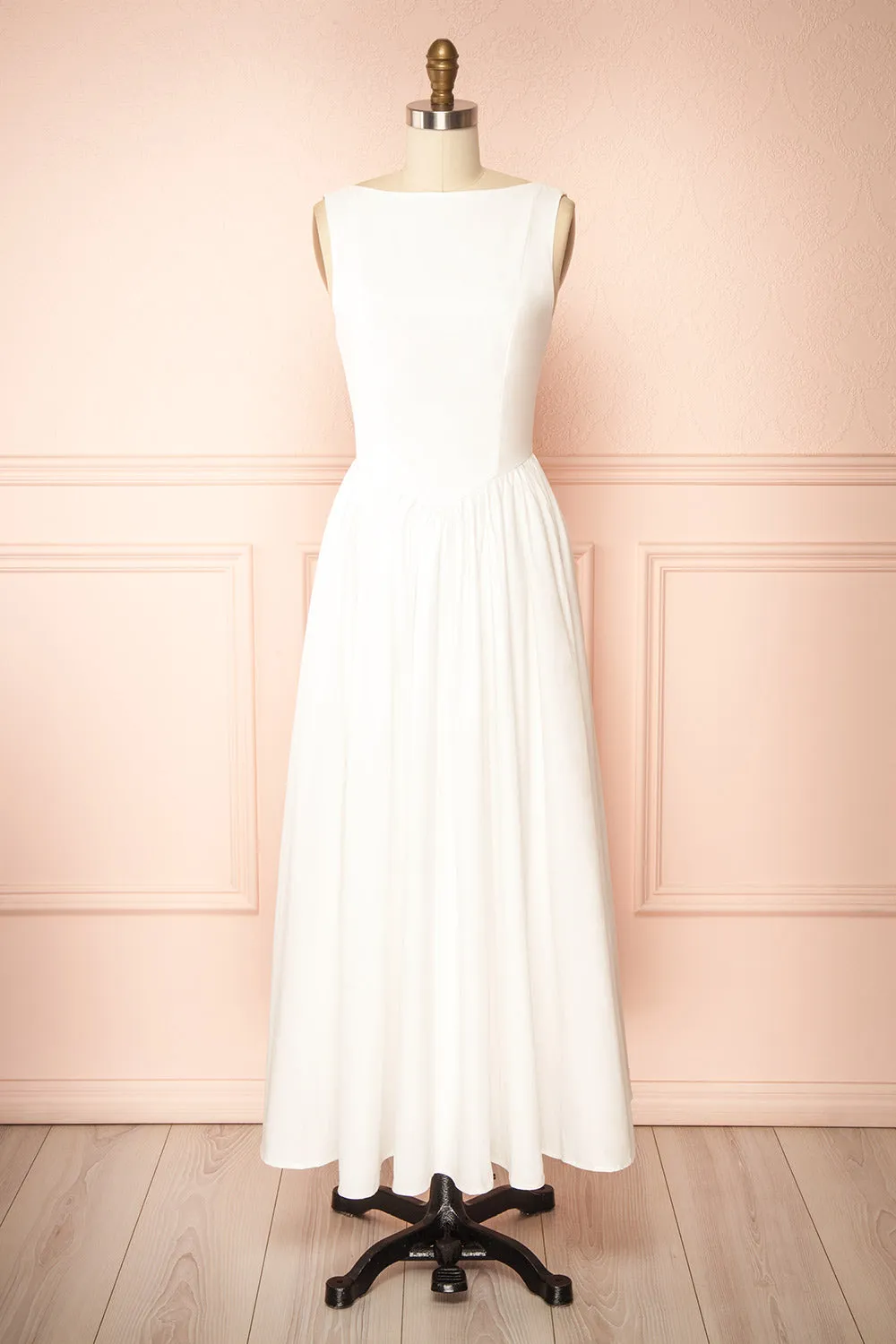 Yuma White | Maxi Dress w/ Scooped Back